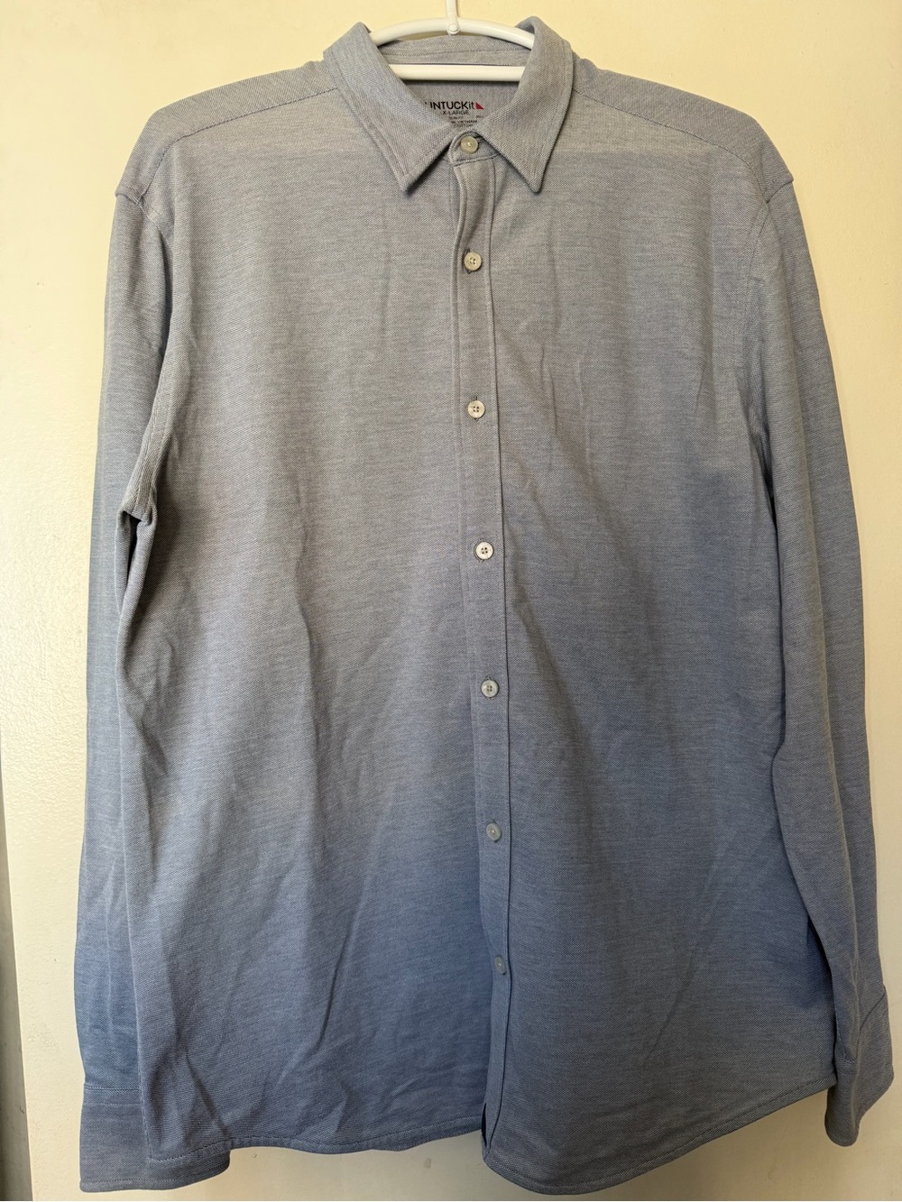 UNTUCKit Slim Fit Button Down Shirt Blue XL 100% Cotton
